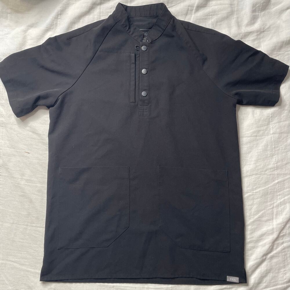 Figs x Star Wars Black Scrub Top Size Small Dark Side Mandarin Collar